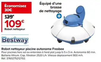 Castorama Bestway robot nettoyeur piscine autonome fresbee offre