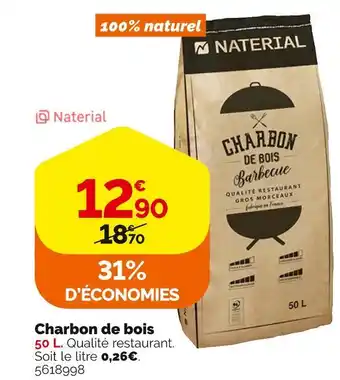 Weldom Naterial charbon de bois offre