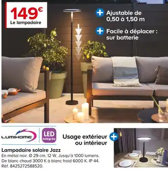 Lumihome lampadaire solaire jazz