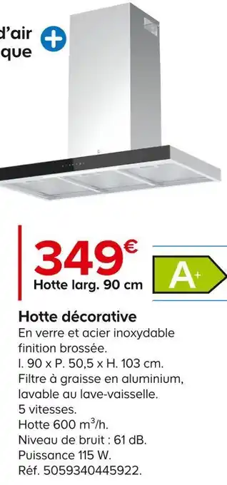 Castorama Hotte décorative offre
