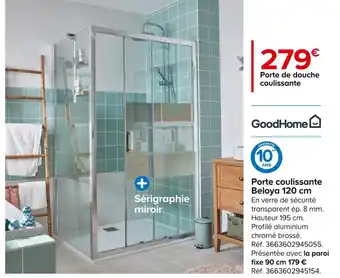 Castorama Goodhome porte coulissante beloya 120 cm offre