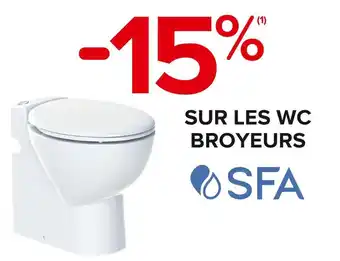 Castorama Sfa -15% sur les wc broyeurs sfa offre