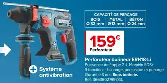 Castorama Erbauer perforateur-burineur erh18-li offre