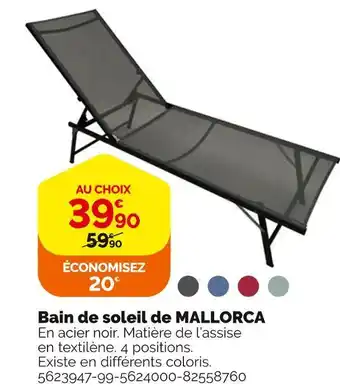 Weldom Bain de soleil de mallorca offre