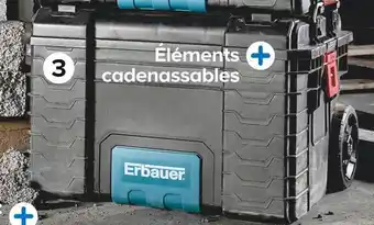 Castorama Erbauer boîte à outils trolley offre