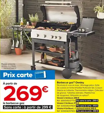 Castorama Barbecue gaz owsley offre