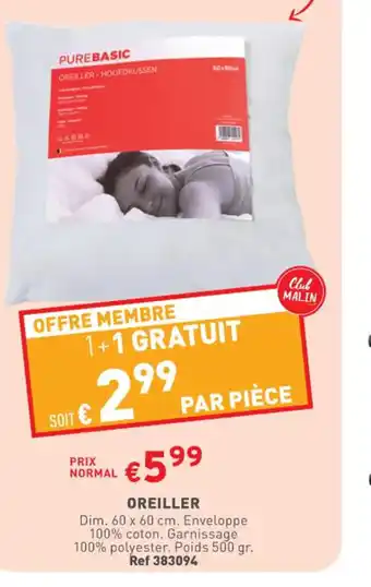 Trafic OREILLER offre