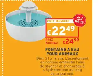 Trafic FONTAINE A EAU POUR ANIMAUX offre