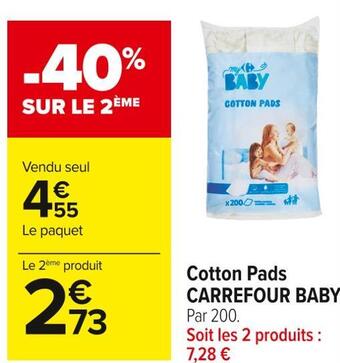 Carrefour Market Carrefour baby cotton pads offre