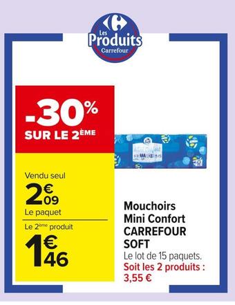 Carrefour Market Carrefour soft mouchoirs mini confort offre