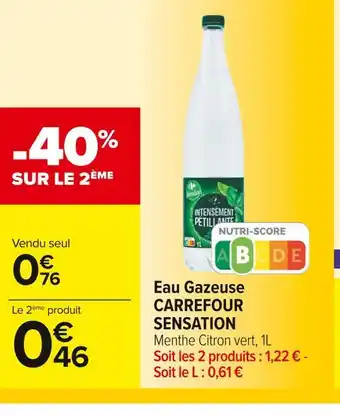 Carrefour sensation eau gazeuse