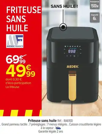 Carrefour Market Medek friteuse sans huile offre