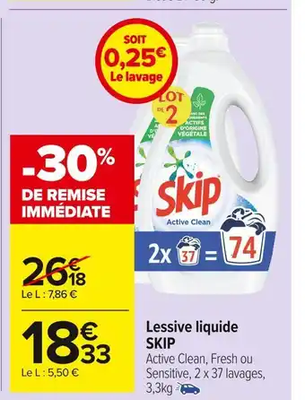 Carrefour Market Skip lessive liquide offre