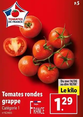 Tomates rondes grappe