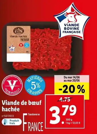 Lidl Viande de bœuf hachée offre