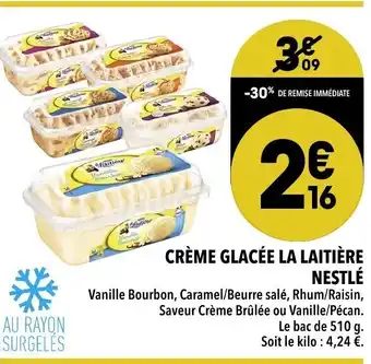 Supeco Crème glacée la laitière nestlé offre