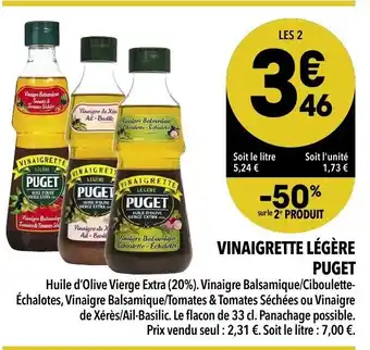 Supeco Vinaigrette légère puget offre