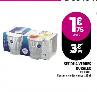 Set de 4 verres duralex