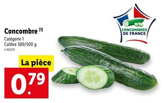 Lidl Concombre offre