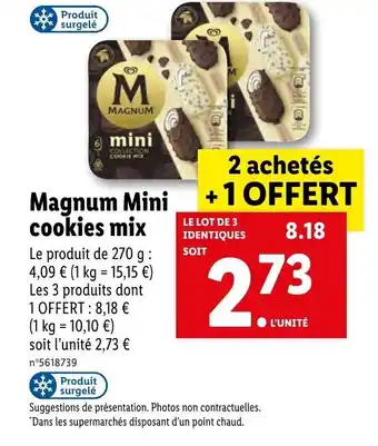 Lidl Magnum Mini cookies mix offre