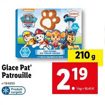 Lidl Glace Pat' Patrouille offre