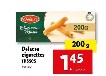 Lidl Delacre cigarettes russes offre