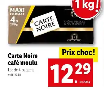 Lidl Carte Noire café moulu offre