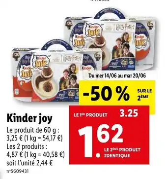 Lidl Kinder joy offre