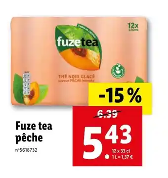 Lidl Fuze tea pêche offre