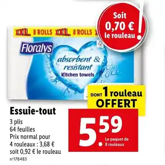 Lidl Essuie-tout offre