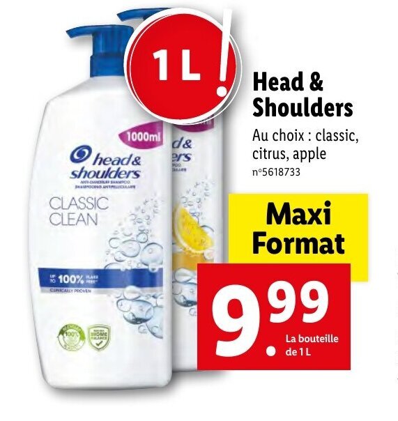 Lidl Head & Shoulders offre