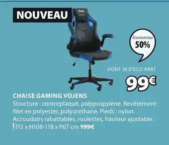 JYSK Chaise gaming vojens offre
