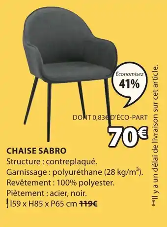 JYSK Chaise sabro offre