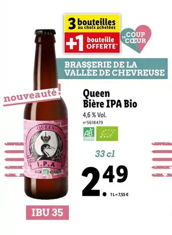 Lidl Queen Bière IPA Bio offre