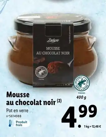 Lidl Mousse au chocolat noir (²) offre