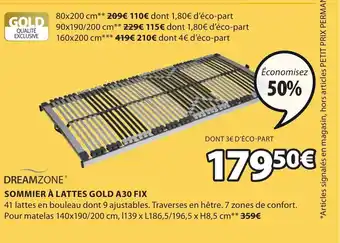 JYSK Sommier à lattes gold A30 fix offre