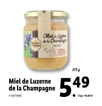 Lidl Miel de Luzerne de la Champagne offre