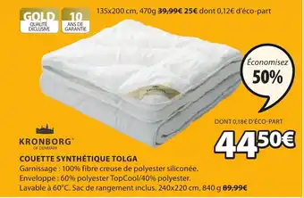 JYSK Couettes synthétique tolga offre