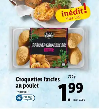 Lidl Croquettes farcies au poulet offre