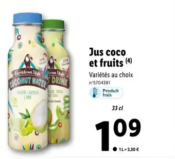 Lidl Jus coco et fruits (4) offre
