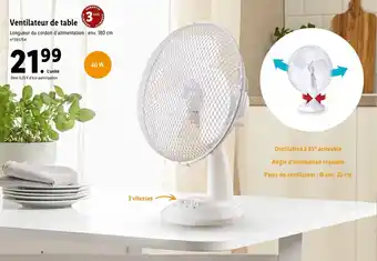 Lidl Ventilateur de table offre