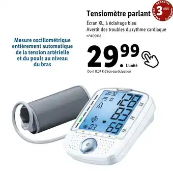 Lidl Tensiomètre parlant offre