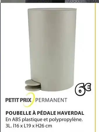 JYSK Poubelle à pédale haverdal offre