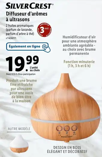 Lidl Diffuseur d'arômes à ultrasons offre