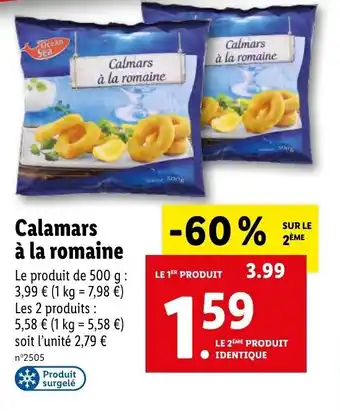 Lidl Calamars à la romaine offre