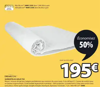 JYSK Surmatelas gold T55 offre