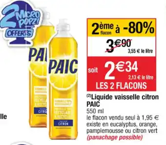 Cora x Carrefour Liquide vaisselle citron offre