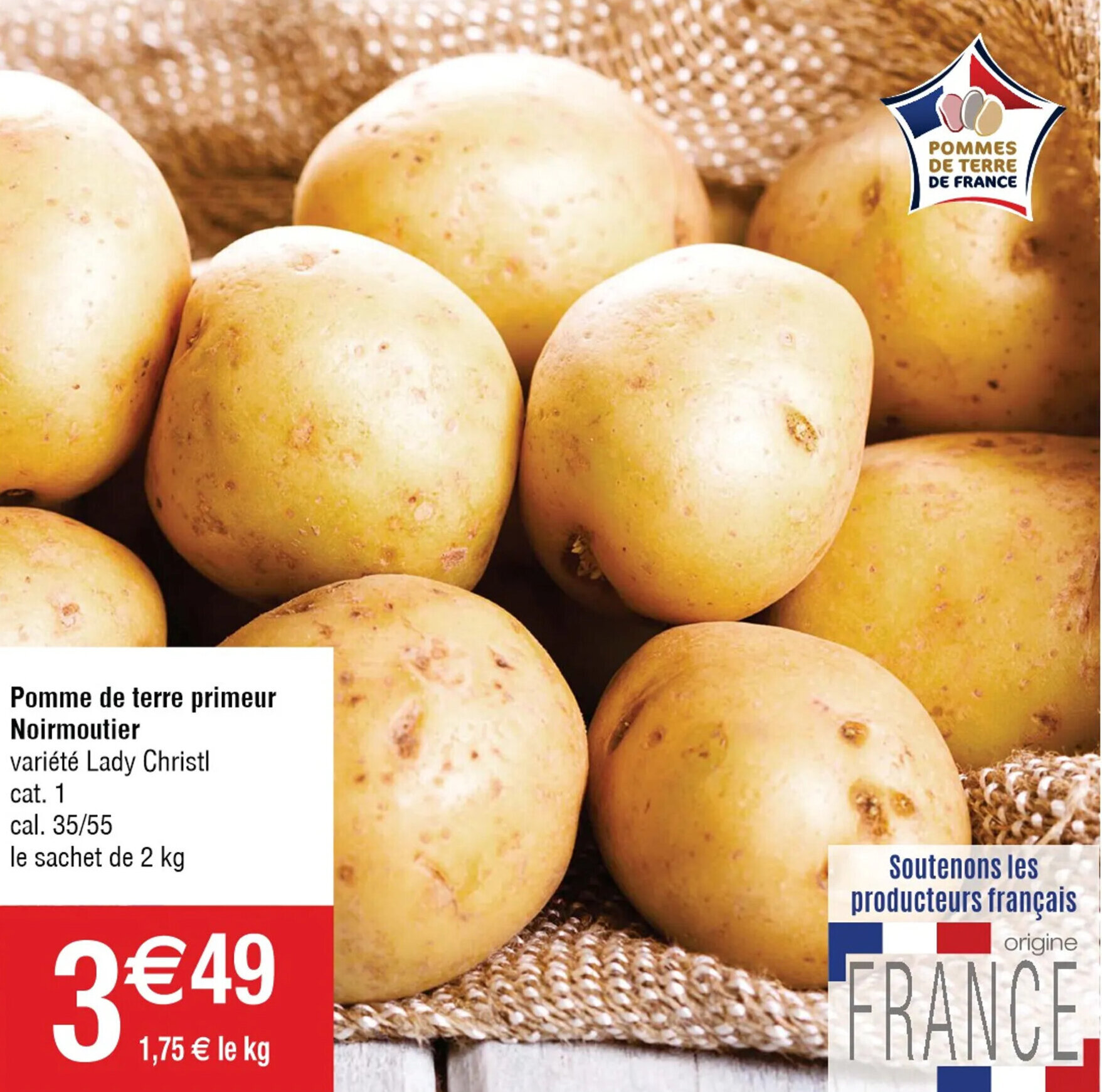 Cora Pomme de terre primeur Noirmoutier offre