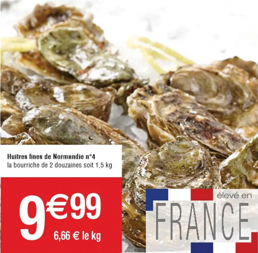 Cora Huîtres fines de Normandie n°4 offre