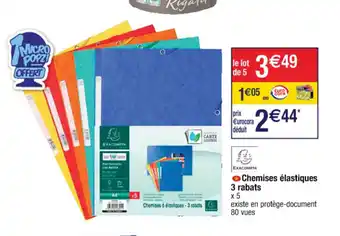 Chemises élastiques 3 rabats